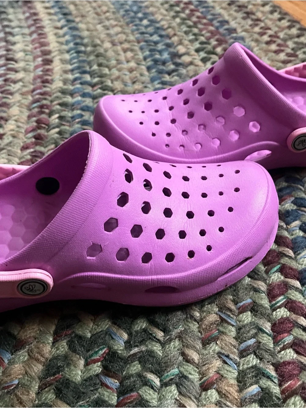 Kids Pink Ventilated Clog Sandals with Heel Strap